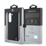 Mercedes MEHMZFD623RBGVK F956 Black Leather Wood Imitation MagSafe Kryt Samsung Galaxy Z Fold 6