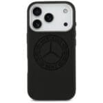 Mercedes Silicone Vintage Logo MagSafe Black Kryt iPhone 17 Pro