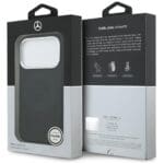 Mercedes Silicone Vintage Logo MagSafe Black Kryt iPhone 17 Pro