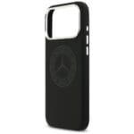 Mercedes Silicone Vintage Logo MagSafe Black Kryt iPhone 17 Pro Max