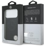 Mercedes Silicone Vintage Logo MagSafe Black Kryt iPhone 17 Pro Max