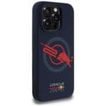 Red Bull HC Silicone ORBR20 Logo Red Lining MagSafe Navy Blue Kryt iPhone 15 Pro