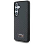 Red Bull Real Carbon Fiber Shiny Logo MagSafe Black Kryt Samsung Galaxy S25