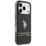US Polo DH and Bottom Stripe Logo MagSafe Black Kryt iPhone 17 Pro