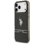 US Polo DH and Bottom Stripe Logo MagSafe Black Kryt iPhone 17 Pro Max