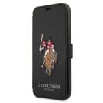 US Polo USFLBKP12MPUGFLBK Black Book Polo Embroidery Collection Kryt iPhone 12/12 Pro