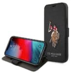 US Polo USFLBKP12SPUGFLBK Black Book Polo Embroidery Collection Kryt iPhone 12 Mini