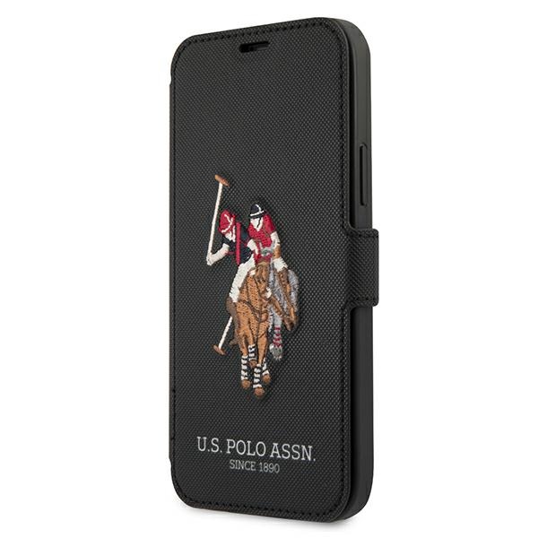 US Polo USFLBKP12SPUGFLBK Black Book Polo Embroidery Collection Kryt iPhone 12 Mini
