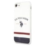 US Polo USHCI8PCSTRB White Tricolor Pattern Collection Kryt iPhone 7/8/SE 2020/SE 2022