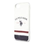 US Polo USHCI8PCSTRB White Tricolor Pattern Collection Kryt iPhone 7/8/SE 2020/SE 2022