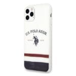 US Polo USHCN58PCSTRB White Tricolor Pattern Collection Kryt iPhone 11 Pro