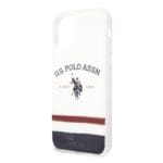 US Polo USHCN58PCSTRB White Tricolor Pattern Collection Kryt iPhone 11 Pro