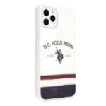 US Polo USHCN58PCSTRB White Tricolor Pattern Collection Kryt iPhone 11 Pro