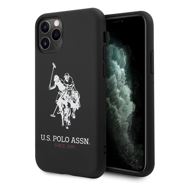 US Polo USHCN65SLHRBK Black Silicone Collection Kryt iPhone 11 Pro Max