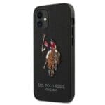 US Polo USHCP12SPUGFLBK Black Polo Embroidery Collection Kryt iPhone 12 Mini