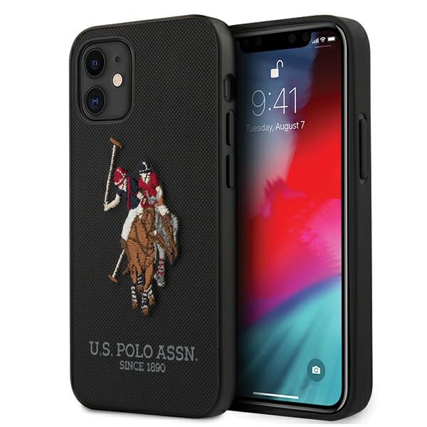US Polo USHCP12SPUGFLBK Black Polo Embroidery Collection Kryt iPhone 12 Mini
