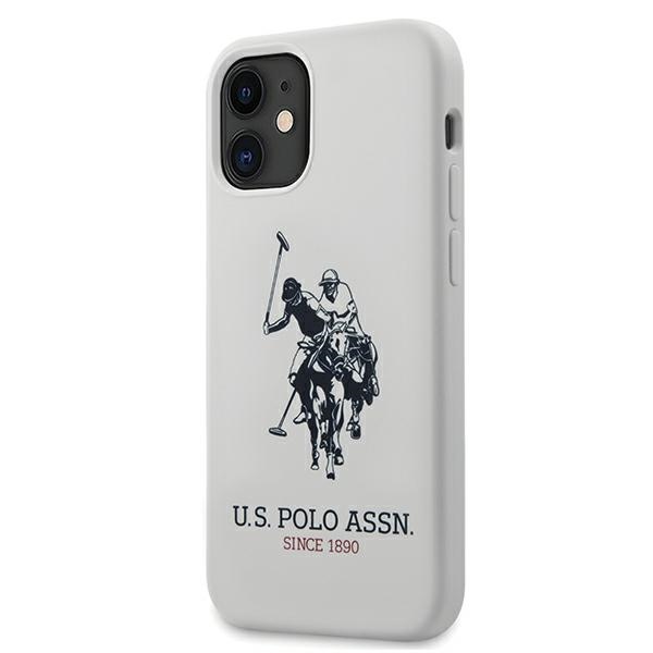 US Polo USHCP12SSLHRWH White Silicone Collection Kryt iPhone 12 Mini