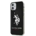 US Polo USHCP12STPUHRBK Black Shiny Big Logo Kryt iPhone 12 Mini