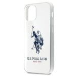 US Polo USHCP12STPUHRWH White Shiny Big Logo Kryt iPhone 12 Mini