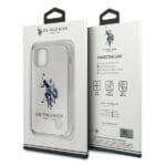 US Polo USHCP12STPUHRWH White Shiny Big Logo Kryt iPhone 12 Mini