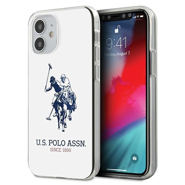 US Polo USHCP12STPUHRWH White Shiny Big Logo Kryt iPhone 12 Mini