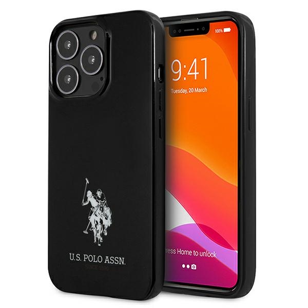 US Polo USHCP13LUMHK Black Hardcase Horses Logo Kryt iPhone 13/13 Pro