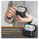 Tech-Protect Carbonox MagSafe Apple Black Kryt AirPods Pro 3