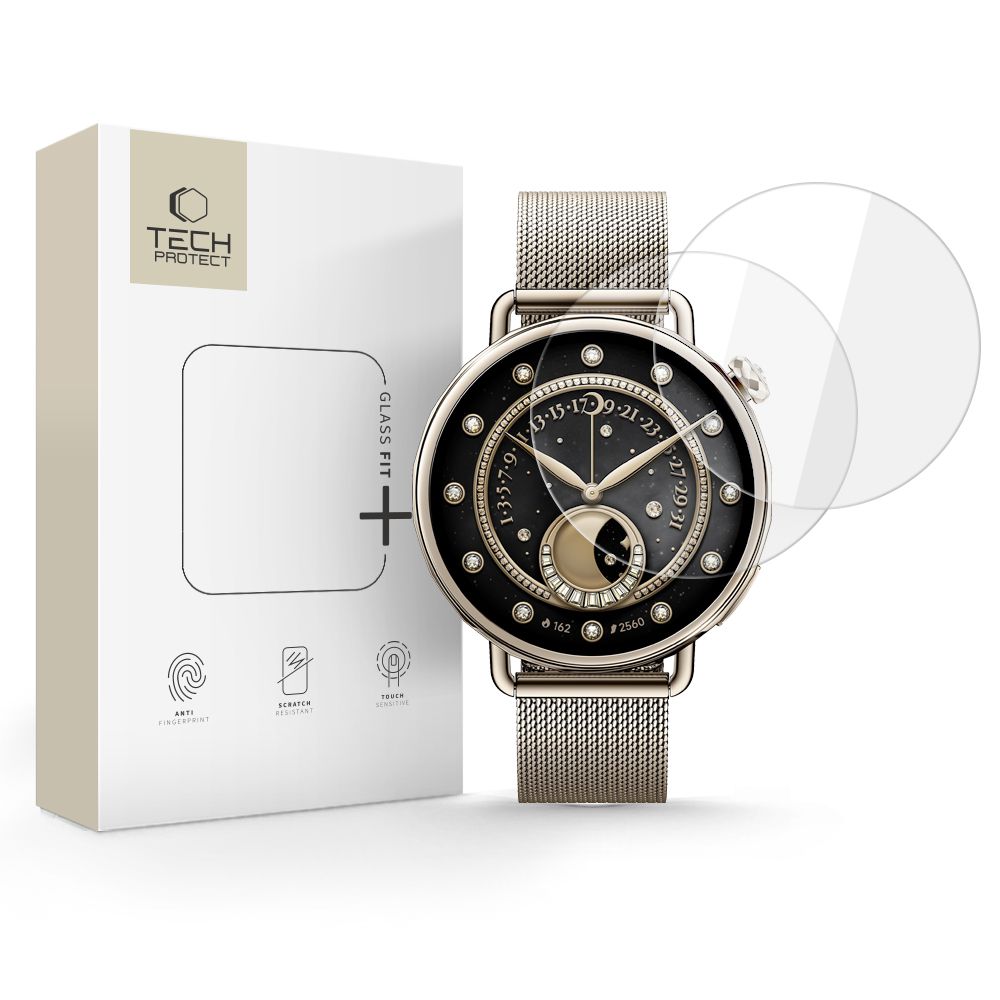 Tech-Protect Glass Fit+ 2-Pack Xiaomi Watch S4 (41 mm) Clear