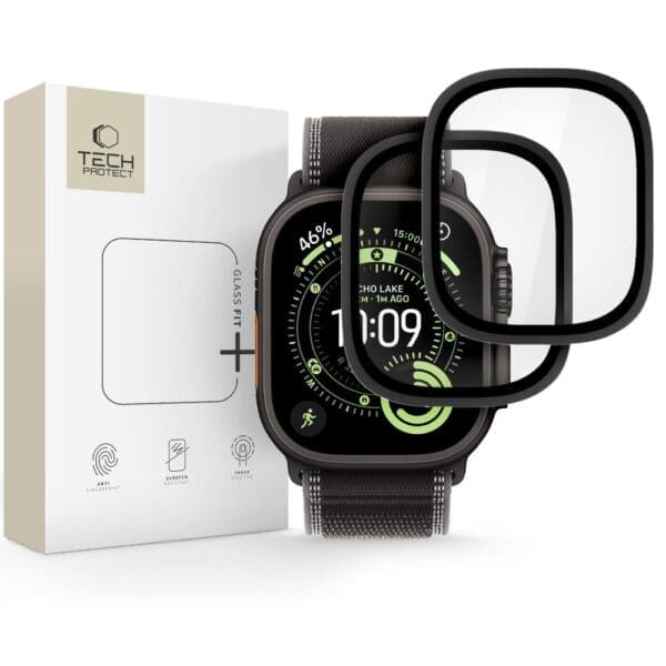 Tech-Protect Glass Ring 2-Pack Apple Watch Ultra 1 / 2 / 3 (49 mm) Black