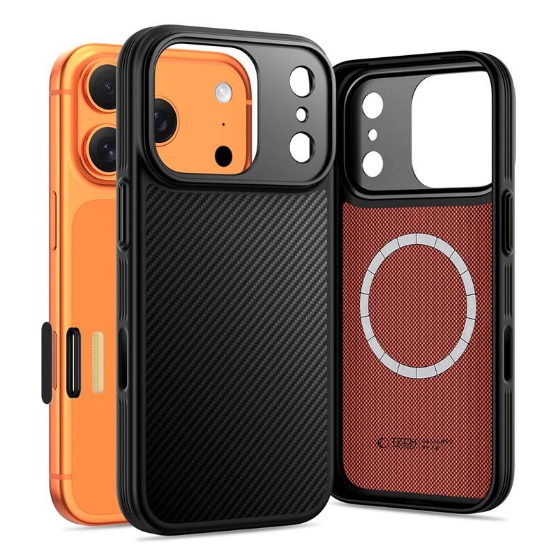 Tech-Protect Kevlar Aramid Cc MagSafe Black Kryt iPhone 17 Pro Max