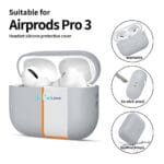 Tech-Protect Silicone Apple Crayon Grey Kryt AirPods Pro 3