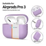 Tech-Protect Silicone Apple Lavender Kryt AirPods Pro 3