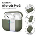 Tech-Protect Silicone Apple Olive Green Kryt AirPods Pro 3
