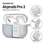 Tech-Protect Silicone Hook Apple Crayon Grey Kryt AirPods Pro 3