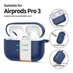 Tech-Protect Silicone Hook Apple Navy Blue Kryt AirPods Pro 3