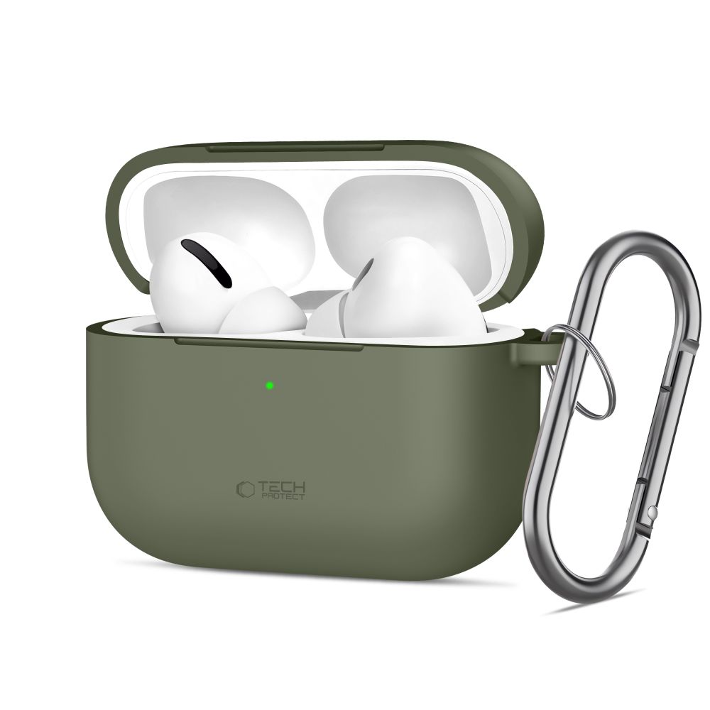 Tech-Protect Silicone Hook Apple Olive Green Kryt AirPods Pro 3