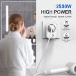 Tech-Protect Ta100 Travel Adapter Uk To Eu White