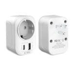 Tech-Protect Ta100 Travel Adapter Us To Eu White