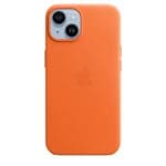 Apple Leather Mpp83Zm/A Orange Original Seal Kryt iPhone 14
