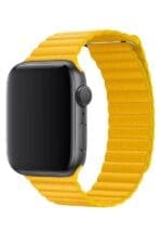 Apple Lemon Leather Band For SE/11/10/9/8/7/6/5/4/3/Ultra 1/2/3 (44/45/46/49mm) Cases Size L Original Seal Mxad2Zm/A