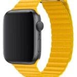 Apple Lemon Leather Band For SE/11/10/9/8/7/6/5/4/3/Ultra 1/2/3 (44/45/46/49mm) Cases Size M Original Seal Mxad2Zm/A