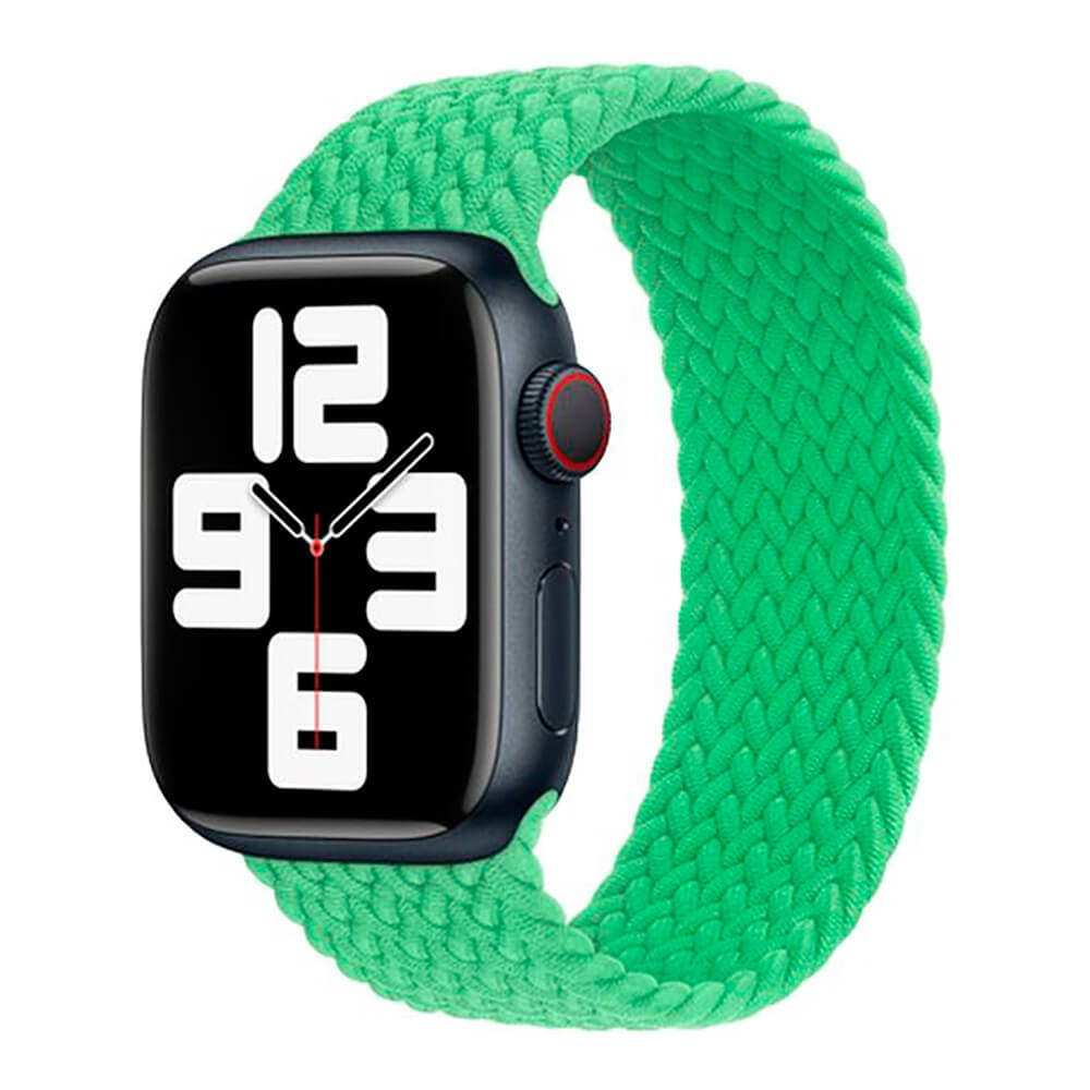 Apple Strap Apple Watch 3K435Zm/A Braided Solo Loop SE/11/10/9/8/7/6/5/4/3 (42/41/40/38mm) Size 6 Bright Green Original Seal