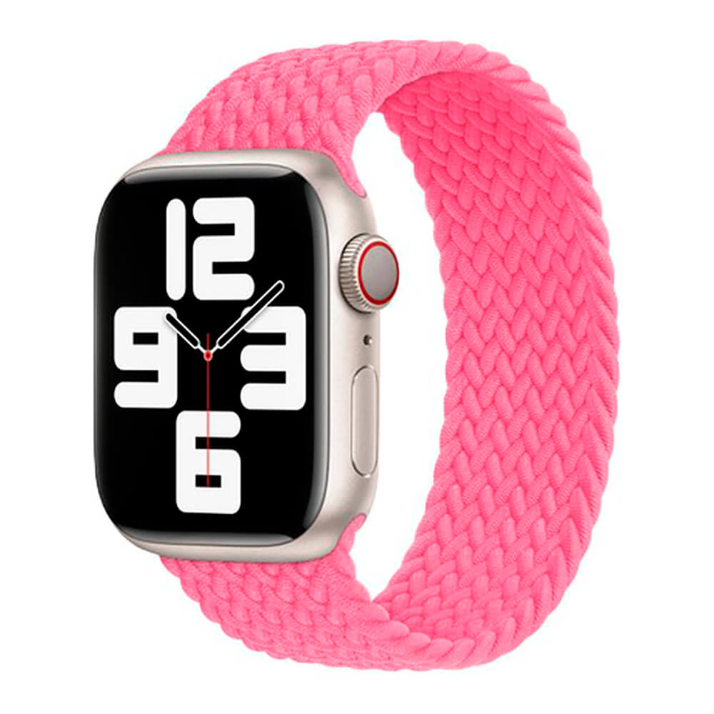 Apple Strap Apple Watch 3K439Zm/A Braided Solo Loop SE/11/10/9/8/7/6/5/4/3/Ultra 1/2/3 (44/45/46/49mm) Size 4 Flamingo Original Seal
