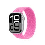 Apple Strap Apple Watch Braided Solo Loop SE/11/10/9/8/7/6/5/4/3/Ultra 1/2/3 (44/45/46/49mm) Size 4 Raspberry Original Seal