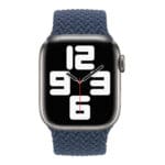 Apple Strap Apple Watch Ml6J3Zm/A Braided Solo Loop SE/11/10/9/8/7/6/5/4/3/Ultra 1/2/3 (44/45/46/49mm) Size 4 Abyss Blue Original Seal