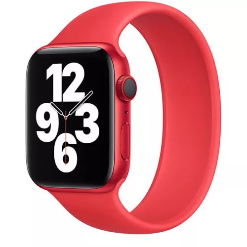 Apple Strap Apple Watch Solo Loop Mytn2Zm/A SE/11/10/9/8/7/6/5/4/3/Ultra 1/2/3 (44/45/46/49mm) Size 7 Red Original Seal