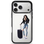 Woman Black Haired With Baggage Kryt iPhone 17 Pro