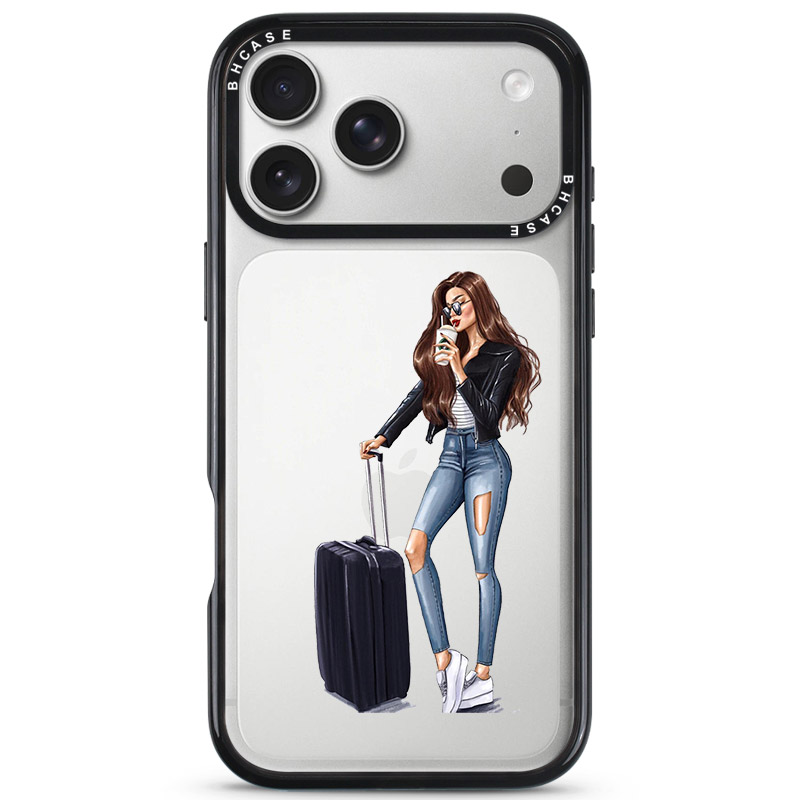 Woman Brunette With Baggage Kryt iPhone 17 Pro