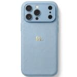 BHcase Camera Leather Monogram Baby Blue Kryt iPhone 17 Pro Max