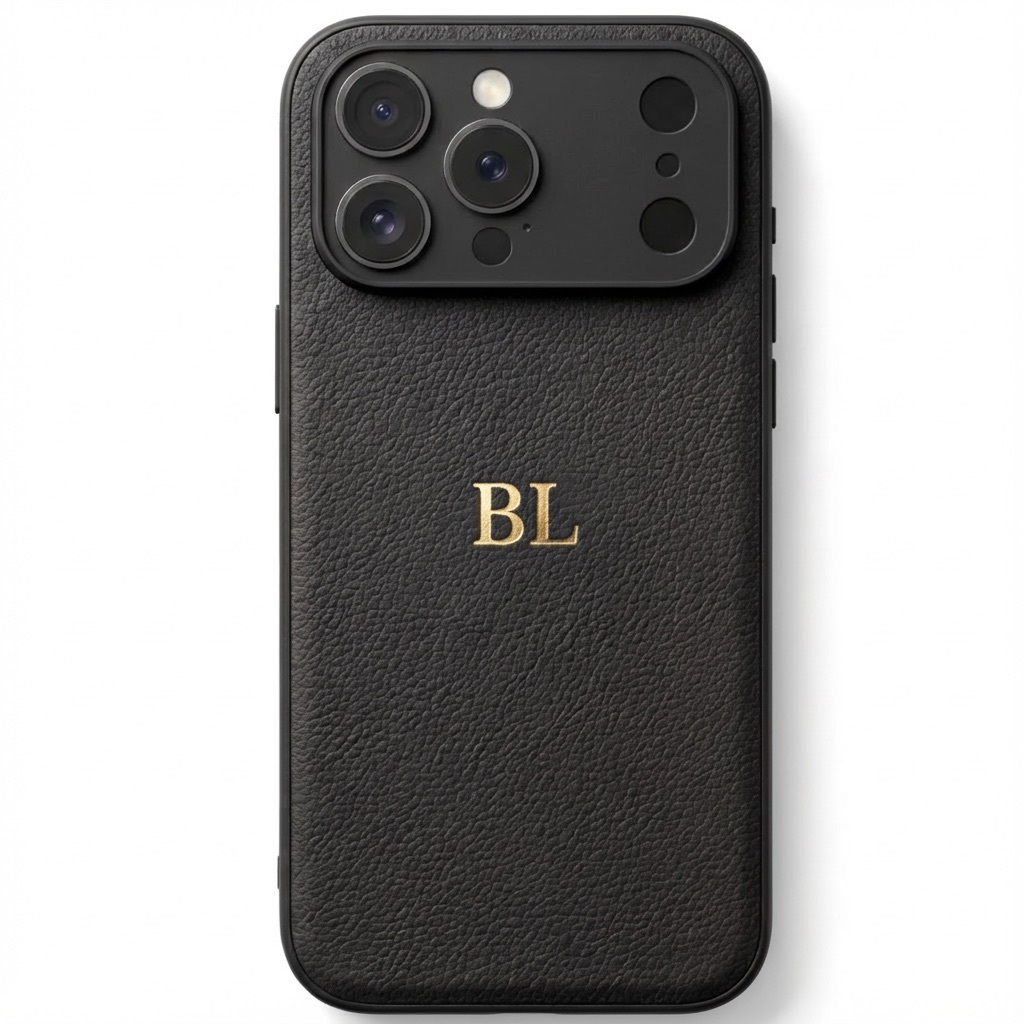 BHcase Camera Leather Monogram Black Kryt iPhone 17 Pro Max